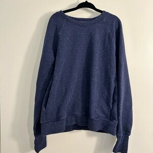 Athleta Girl Navy Speckled Sweatshirt M (8/10)